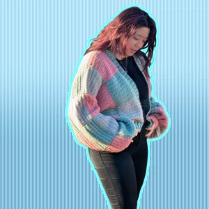 Oversized Patchwork Cardigan