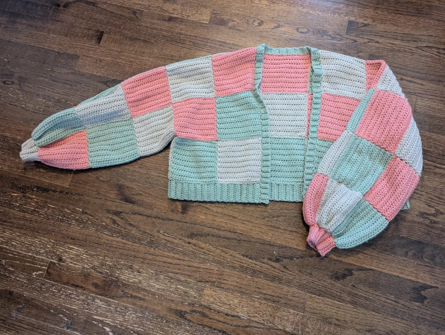 Oversized Patchwork Cardigan - Image 2